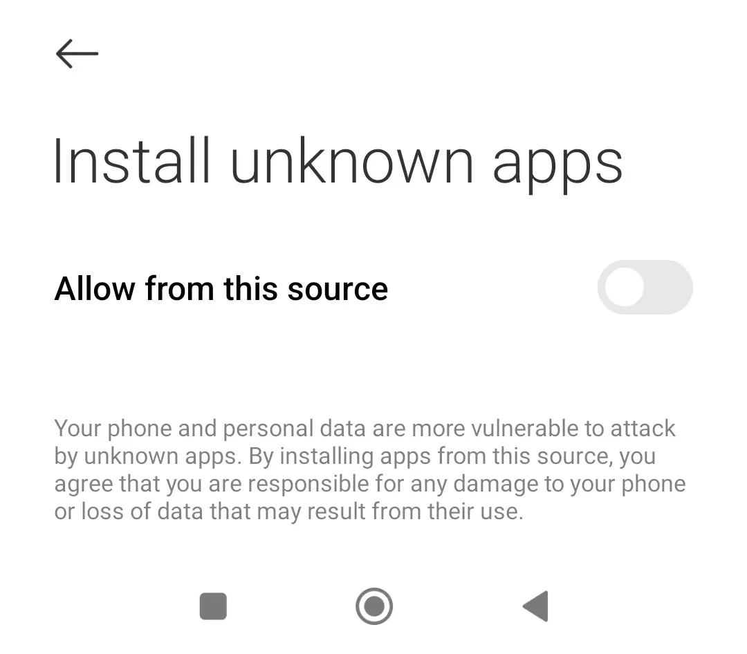 Unknown Apps